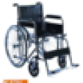 chrome steel frame wheelchair with dixed footrest